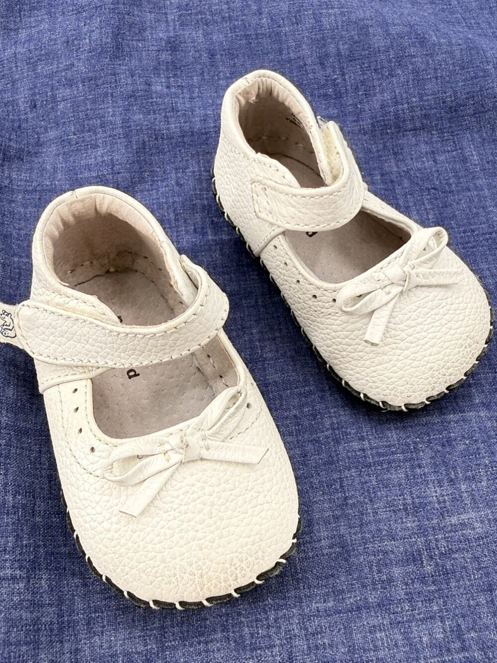 Pediped Originals Betty Infant Crib Shoes White Size 0-6 Months Excellent